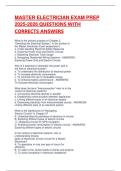 MASTER ELECTRICIAN EXAM PREP 2025-2026 QUESTIONS WITH CORRECTS ANSWERS