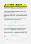 WGU D169 Exam UPDATED ACTUAL &NewLine;QUESTIONS AND CORRECT ANSWERS