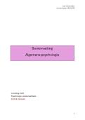 Samenvatting Algemene Psychologie &vert; VUB &vert; 2024-2025
