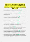 D662 WGU- Personalized Learning for &NewLine;Inclusive Classrooms Exam UPDATED &NewLine;ACTUAL QUESTIONS AND CORRECT &NewLine;ANSWERS