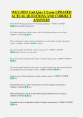 WGU D219 Unit Quiz 5 Exam UPDATED &NewLine;ACTUAL QUESTIONS AND CORRECT &NewLine;ANSWERS