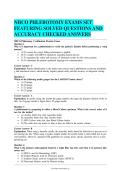 NHCO PHLEBOTOMY EXAMS SET FEATURING SOLVED QUESTIONS AND ACCURACY CHECKED ANSWERS&NewLine;
