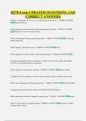 D278 Exam UPDATED QUESTIONS AND &NewLine;CORRECT ANSWERS