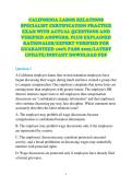 CALIFORNIA LABOR RELATIONS &NewLine;SPECIALIST CERTIFICATION PRACTICE &NewLine;EXAM WITH ACTUAL QUESTIONS AND &NewLine;VERIFIED ANSWERS&comma; PLUS EXPLAINED &NewLine;RATIONALES&sol;EXPERT VERIFIED FOR &NewLine;GUARANTEED 100&percnt; PASS 2026&sol;LATEST &NewLine;UPDATE&sol;INSTANT DOWNLOAD PDF