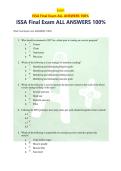 ISSA FINAL EXAM &vert; VERIFIED QUESTIONS AND ANSWERS &vert; COMPREHENSIVE STUDY GUIDE &vert; 2026&ndash;2027