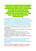 CALIFORNIA WORKFORCE DEVELOPMENT &NewLine;SPECIALIST CERTIFICATION PRACTICE &NewLine;EXAMINATION WITH ACTUAL QUESTIONS &NewLine;AND VERIFIED ANSWERS&comma; PLUS &NewLine;EXPLAINED RATIONALES&sol;EXPERT &NewLine;VERIFIED FOR GUARANTEED 100&percnt; PASS &NewLine;2026&sol;LATEST UPDATE&sol;INSTANT &NewLine;DOWNLOAD PDF 