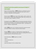 Nursing Practice Exam questions and answers Graded A&plus; &vert;&NewLine;latest update&NewLine;Purpose of Nursing and Theory - Identify how an individual's needs are&NewLine;either met or not&comma; predict future needs&comma; and prioritize those needs in order of&NewLine;importance&period; &lpar;Independen