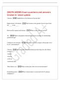 OBGYN ARDMS Exam questions and answers&NewLine;Graded A&plus; latest update&NewLine;Chorion - Trophoblasts of the blastocyst become the&quest;&NewLine;Right atrium&semi; Left atrium - The foramen ovale permits blood to pass from&NewLine;the &lowbar;&lowbar;&lowbar;&lowbar; to the &lowbar;&lowbar;&lowbar;&lowbar;&period;&NewLine;Between the amnion and c
