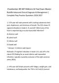 Chamberlain NR 607 Midterm 2026&vert; FNP Exam Questions & Answers&NewLine;&NewLine;
