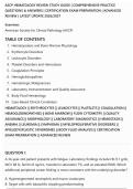 ASCP HEMATOLOGY REVIEW STUDY GUIDE &vert; COMPREHENSIVE PRACTICE&NewLine;QUESTIONS & ANSWERS &vert; CERTIFICATION EXAM PREPARATION &vert; ADVANCED&NewLine;REVIEW &vert; LATEST UPDATE 2026&sol;2027