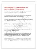 OBGYN ARDMS &num;3 Exam questions and&NewLine;answers Graded A&plus; latest update&NewLine;201&period; A rare lethal chromosome abnormality caused by the presence of an entire&NewLine;extra set of chromosomes&quest; &lpar;69 instead of 46&rpar; - Triploidy&NewLine;202&period; Associated with spina bifida&comma; this head shape