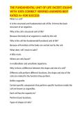 THE FUNDAMENTAL UNIT OF LIFE &lpar;NCERT&rpar; EXAMS WITH 100&percnt; CORRECT VERIFIED ANSWERS BEST RATED A&plus; FOR SUCCESS