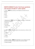 OB&sol;GYN ARDMS Practice Test Exam questions&NewLine;and answers Graded A&plus; latest update&NewLine;C&period; Turner - Which syndrome is most frequently associated with cystic&NewLine;hygromas&quest;&NewLine;A&period; Jeune&NewLine;B&period; Patau&NewLine;C&period; Turner&NewLine;D&period; Down&NewLine;C&period; Monochorionic - Twin-to-Twin transfusion syndrome i