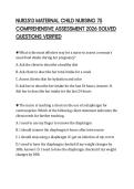 NUR2513 MATERNAL CHILD NURSING 75&NewLine;COMPREHENSIVE ASSESSMENT 2026 SOLVED&NewLine;QUESTIONS VERIFIED&NewLine;