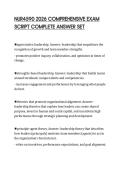 NUR4590 2026 COMPREHENSIVE EXAM&NewLine;SCRIPT COMPLETE ANSWER SET