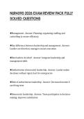 NUR4590 2026 EXAM REVIEW PACK FULLY&NewLine;SOLVED QUESTIONS&NewLine;