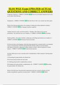 ELO1 WGU Exam UPDATED ACTUAL &NewLine;QUESTIONS AND CORRECT ANSWERS