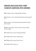 NUR4590 2026 EXAM STUDY GUIDE&NewLine;COMPLETE QUESTIONS WITH ANSWERS&NewLine;