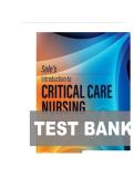 TEST BANK FOR Sole&rsquo;s Introduction to Critical Care Nursing&comma; 9th Edition by Mary Beth Flynn Makic&comma; Lauren T Morata ISBN&colon;978-0443110368 COMPLETE GUIDE WITH RATIONALES 100&percnt; VERIFIED A&plus; GRADE ASSURED&excl;&excl;&excl;&excl;&excl;NEW LATEST UPDATE&excl;&excl;&excl;&excl;&excl;&excl;