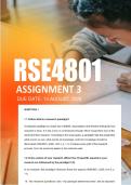 RSE4801 Assignment 3 Semester 2 ANSWERS 2026 - Due 14 August 2026
