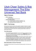 2026&sol;2027 S-Tier Utah Cheer Safety & Risk Management&colon; Elite Universal Test Bank &lpar;UHSAA & NFHS Compliant&rpar; &vert; 21&plus; QA with Deep Analysis