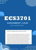 ECS3701 Assignment 4 2026 - Distinction &vert; Due 26 August 2026