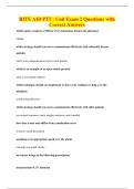 RITE AID PTU&colon; Unit Exam 2 Questions with&NewLine;Correct Answers