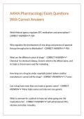 AAMA Pharmacology Exam Questions With Correct Answers 