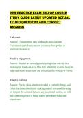 PPR PRACTICE EXAM END OF COURSE&NewLine;STUDY GUIDE LATEST UPDATED ACTUAL&NewLine;TESTED QUESTIONS AND CORRECT&NewLine;ANSWERS