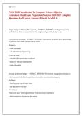 WGU D684 Introduction to Computer Science OA Final Exam Questions&comma; Answers and Rationales 2027