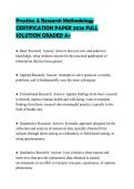 Practice & Research Methodology&NewLine;CERTIFICATION PAPER 2026 FULL&NewLine;SOLUTION GRADED A&plus;&NewLine;