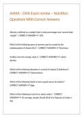 AAMA - CMA Exam review &ndash; Nutrition Questions With Correct Answers&period;
