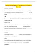 Social Media Exam 1 Questions with Correct&NewLine;Answers