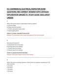 ICC COMMERCIAL ELECTRICAL INSPECTOR EXAM &NewLine;QUESTIONS AND CORRECT ANSWER WITH DETAILED &NewLine;EXPLANATION GRADED A&plus; STUDY GUIDE 2026 LATEST &NewLine;UPDATE 