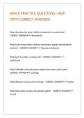 AAMA PRACTICE QUESTIONS - A&P WITH CORRECT ANSWERS&period;