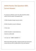 AAMA Practice Test Questions With Correct Answers