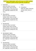 OCN Exam Medication with all Correct & 100&percnt; Verified Answers &vert;Latest Version &vert;Already Graded A&plus;
