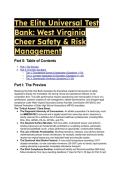 2026&sol;2027 The Elite Universal Test Bank&colon; West Virginia Cheer Safety&comma; Risk Management&comma; & WVSSAC&sol;NFHS Rules &lpar;19&plus; Q&A with Complete Explanations&rpar;