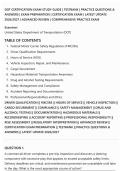 DOT CERTIFICATION EXAM STUDY GUIDE &vert; TESTBANK &vert; PRACTICE QUESTIONS &&NewLine;ANSWERS &vert; EXAM PREPARATION &vert; CERTIFICATION EXAM &vert; LATEST UPDATE&NewLine;2026&sol;2027 &vert; ADVANCED REVIEW &vert; COMPREHENSIVE PRACTICE EXAM