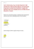 WGU C398 Introduction to Pharmacology OA Final Exam Questions&comma; Answers and Rationales 2027