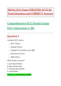 HOAG ECG Exam UPDATED ACTUAL Exam Questions and CORRECT Answers