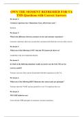 OWN THE MOMENT REFRESHER FOR VA&NewLine;TMS Questions with Correct Answers