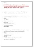 WGU D684 Introduction to Computer Science OA Final Exam Questions&comma; Answers and Rationales 2027
