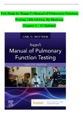 TEST BANK FOR Ruppel's Manual of Pulmonary Function Testing 12th Edition by Carl Mottram&period;ISBN&colon;978-0323762618 COMPLETE GUIDE ALL CHAPTERS COVERED 100&percnt; VERIFIED A&plus; GRADE ASSURED&excl;&excl;&excl;&excl;&excl; NEW LATEST UPDATE&excl;&excl;&excl;&excl;&excl;