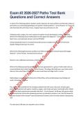 Exam -2 2026-2027 Patho Test Bank Questions and Correct Answers&period;