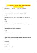 VA Learners Permit Test Questions with&NewLine;Correct Answers