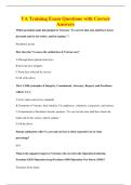 VA Training Exam Questions with Correct&NewLine;Answers