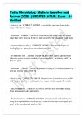 Fortis Microbiology Midterm Question and&NewLine;Answer &lbrack;2026&rsqb; &vert; UPDATED ACTUAL Exam &vert; A&plus;&NewLine;Verified
