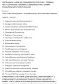 FORTIS COLLEGE NUR100 HESI PHARMACOLOGY STUDY GUIDE &vert; TESTBANK &vert;&NewLine;PRACTICE QUESTIONS & ANSWERS &vert; COMPREHENSIVE PRACTICE EXAM&NewLine;PREPARATION &vert; LATEST UPDATE 2026&sol;2027