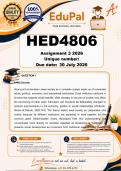 HED4806 Assignment 3 &lpar;COMPLETE ANSWERS&rpar; 2026 - DUE 30 July 2026